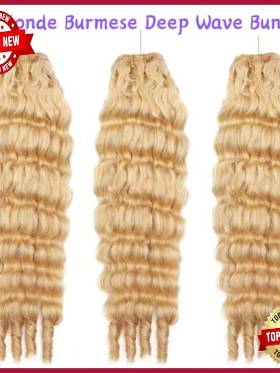 Human Hair Extensions 12 14 16 Inch Deep Wave Bundles 100% Virgin Brazilian